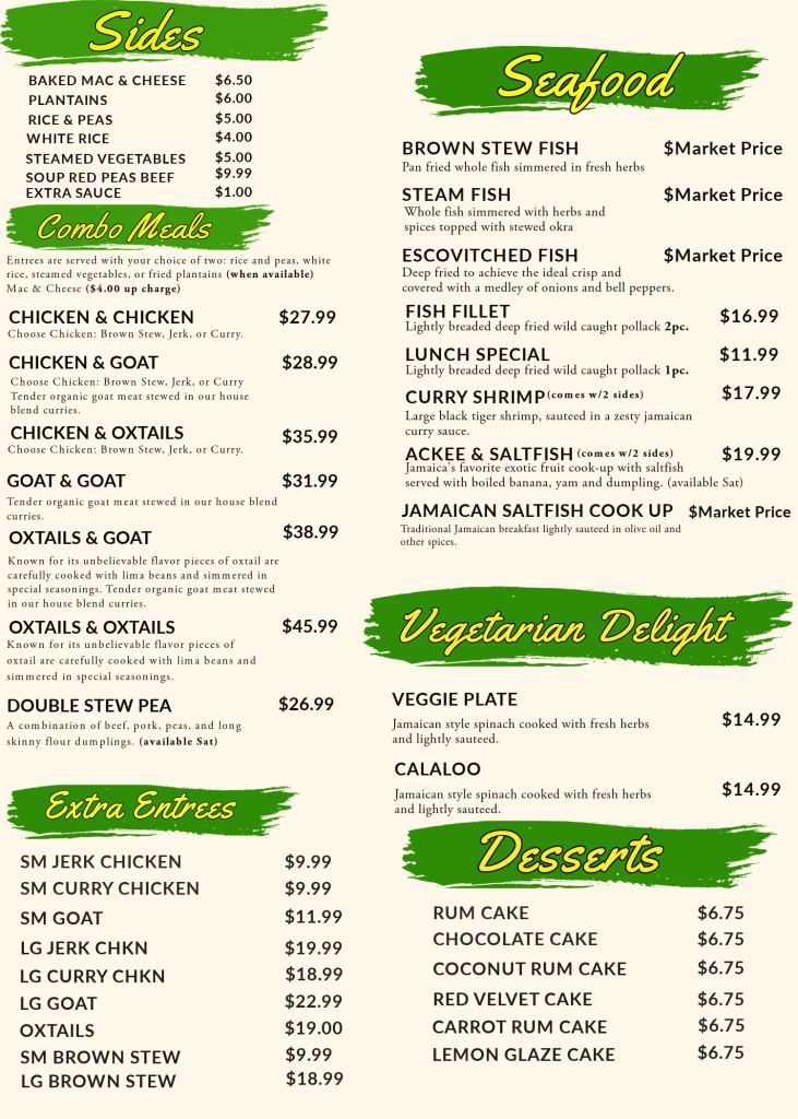Hot Pot Menu